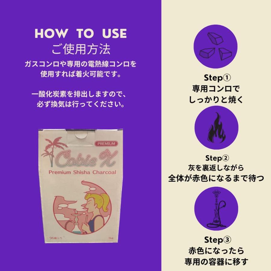 TFS Cobie X - プレミアム シーシャ炭 22mm キューブ 96個入り 1箱