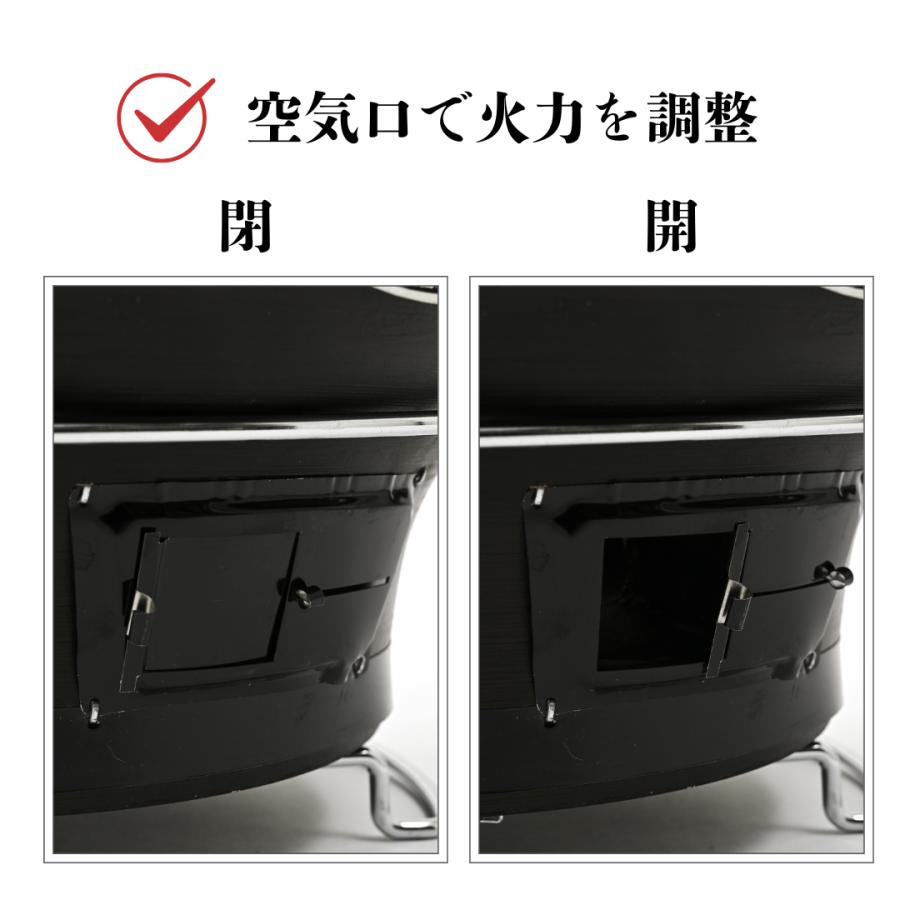 太成工業 珪藻土 七輪 バーベキューコンロ「能登」丸型 大 玉付き【3~4