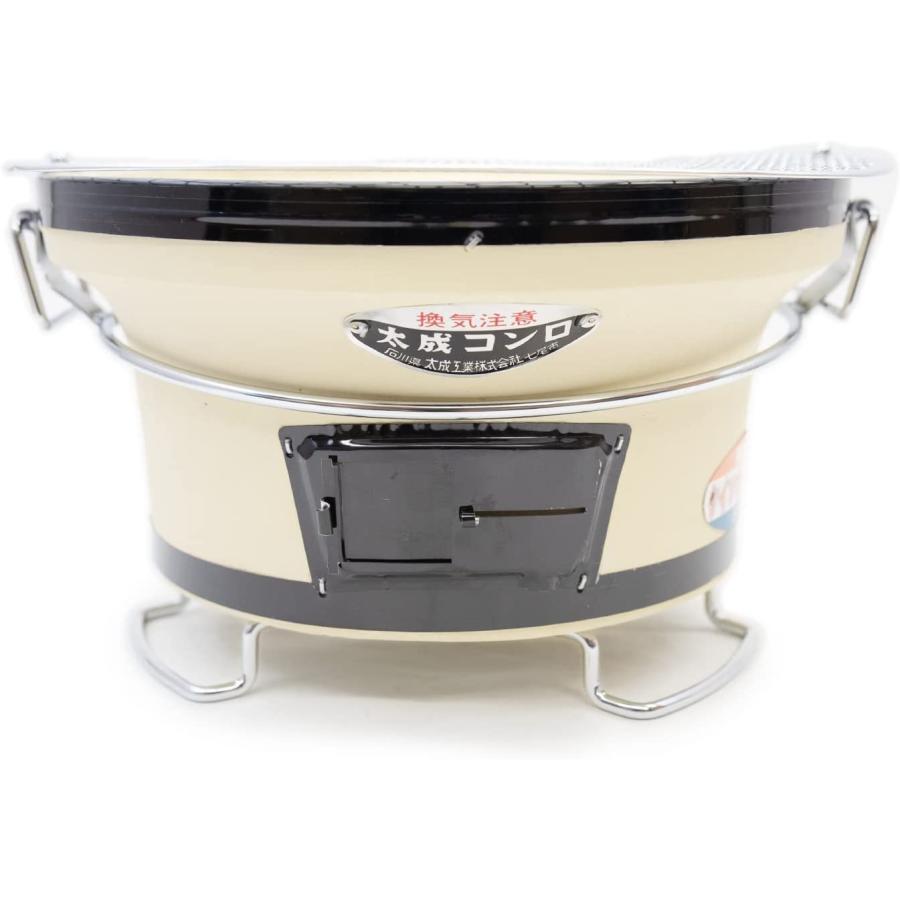 太成工業 珪藻土 七輪 バーベキューコンロ「能登」丸型 小【1~2