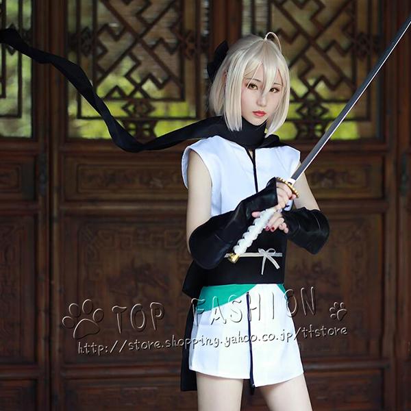 Fate Grand Order 風  桜セイバー 桜saber 沖田総司 FGO コスプレ衣装  COSPLAY コスチューム イベント 仮装 変装 ウィッグ追加可｜tfstore｜04