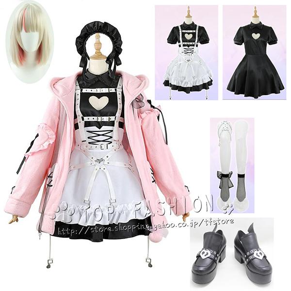 バーチャルYouTuber 魔界ノりりむ  コスプレ 衣装  コスチューム 変身 仮装 ステージ服 舞台 ハロウィン クリスマス 仮装 変装（ウィッグ、靴追加 ）