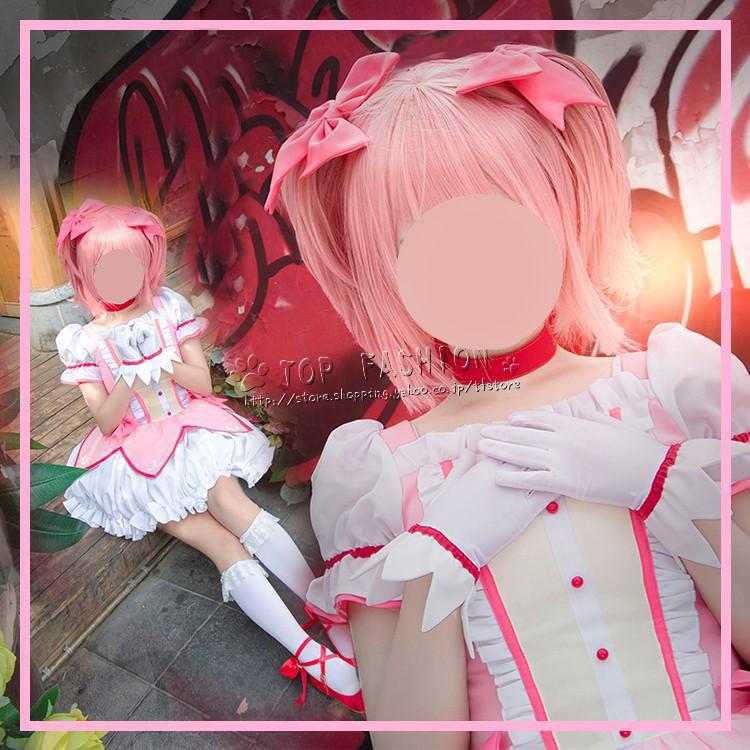 まどかマギカ 鹿目まどか 風 コスプレ 衣装 ウィッグ靴 ハロウィン まどか まどマギ 魔法少女 アニメ 仮装衣装 イベント コスチューム イベント｜tfstore｜02