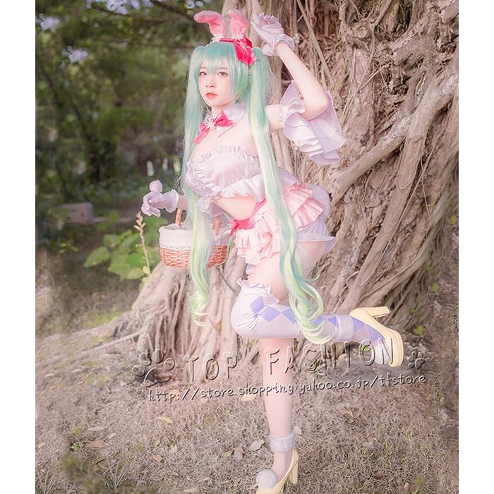 cosplay初音ミク ミク miku VOCALOID 四季フィギュア うさぎ耳 バニー 