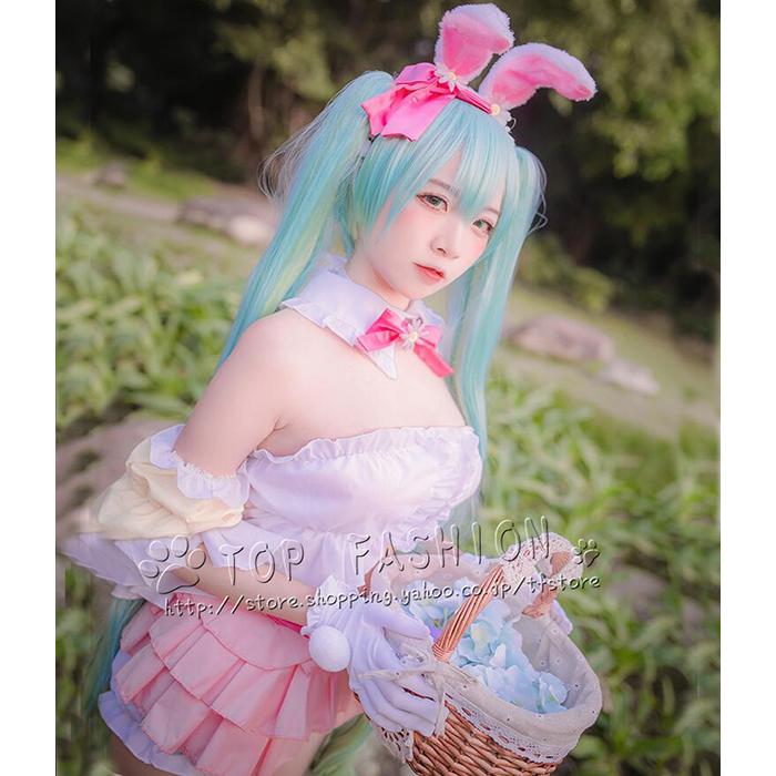 cosplay初音ミク ミク miku VOCALOID 四季フィギュア うさぎ耳 バニーガール 新衣装 ドレス   cosplay コスチューム（ ウィッグ、靴追加 ）｜tfstore｜05