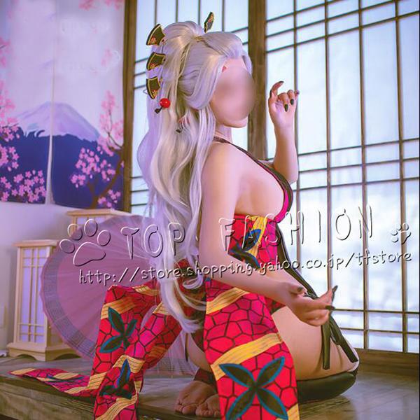 鬼滅の刃 堕姫（だき）コスプレ衣装 簪付き 上弦の陸 十二鬼月 きめ