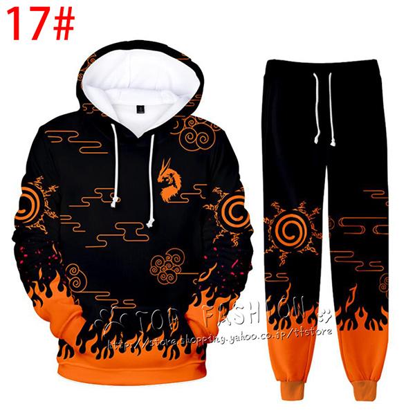 NARUTO -ナルト- パーカー 上下セット 子供 大人用 秋冬服 衣装 日常