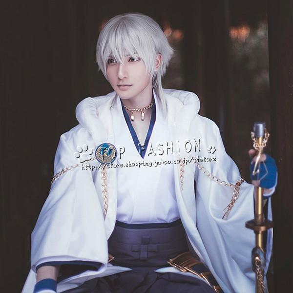 刀剣乱舞 風 鶴丸国永 コスプレ 衣装 ウィッグ 靴 武器 コスチューム