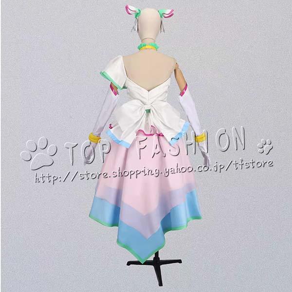 キミプリ/プリキュア/キュアズキューン/コスプレ衣装 ウィッグ付き キミとアイドルプリキュア プリルン Purirun キュアズキューン