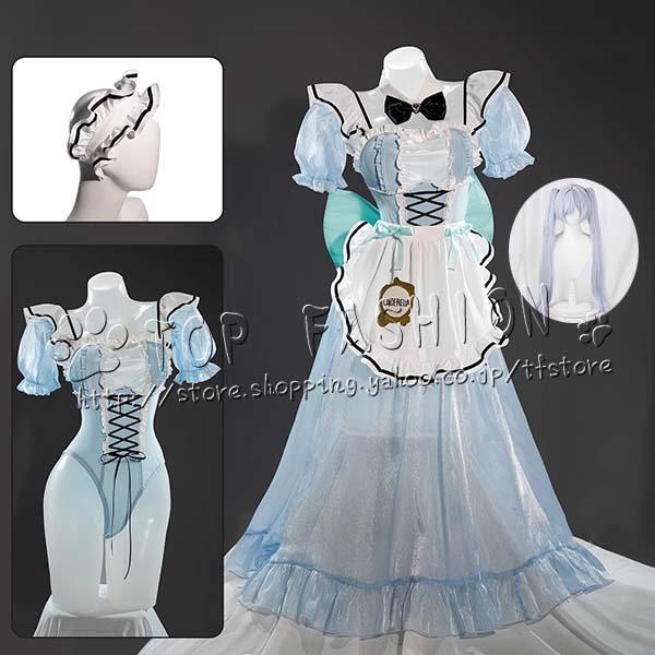 勝利の女神:NIKKE シンデレラメイド服衣装+ウィッグ 勝利の女神：NIKKE 風 シンデレラ メイド服 コスプレ衣装 ウィッグ