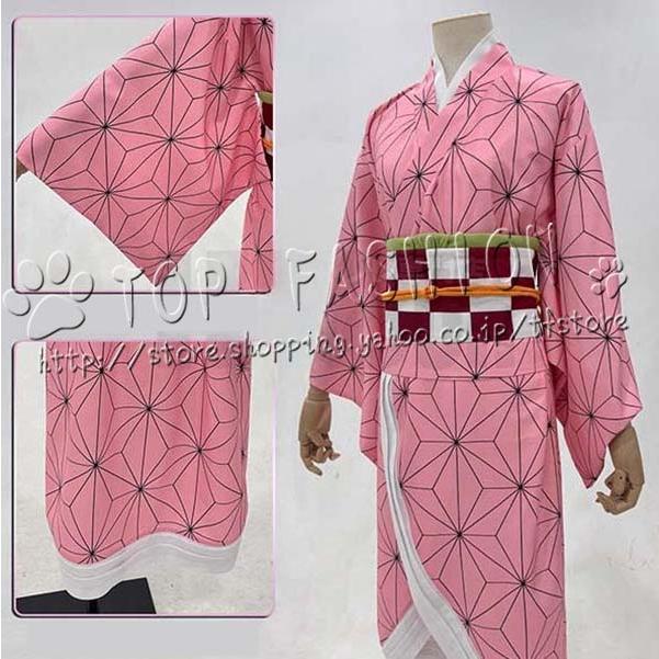 鬼滅の刃風 コスプレ 竈門禰豆子 コスプレ衣装 ウィッグ 靴 道具