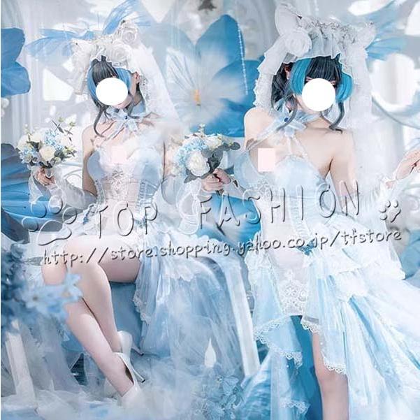 アズールレーン 風 チェシャー Cheshire コスプレ衣装 ウィッグ 靴 cosplay コスチューム ハロウィン クリスマス_3