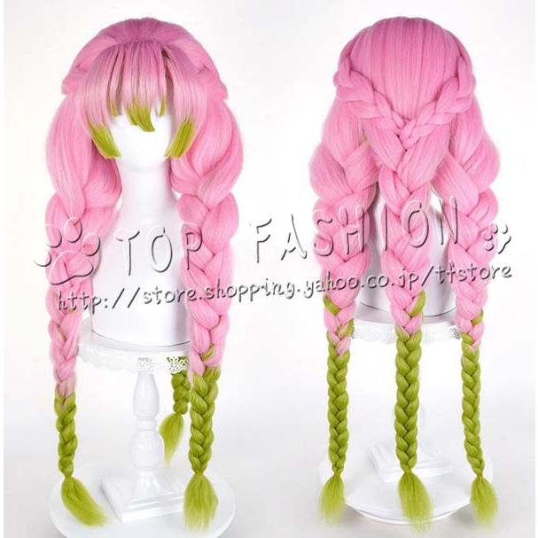 鬼滅の刃 風 甘露寺 蜜璃 コスプレ衣装 ウィッグ 靴 cosplay