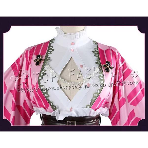 鬼滅の刃 風  甘露寺 蜜璃  コスプレ衣装 ウィッグ 靴  cosplay コスチューム ハロウィン クリスマス_4