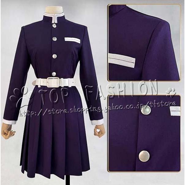 鬼滅の刃 風 栗花落 カナヲ 刺繍制服 コスプレ 衣装 ウィッグ 靴 道具 ハロウィン 変装 仮装 コスチューム アニメ cosplayの画像