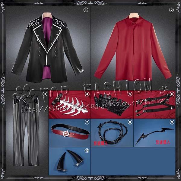 にじさんじ VTuber 風 渡会雲雀 悪魔衣装 コスプレ 衣装 ウィッグ