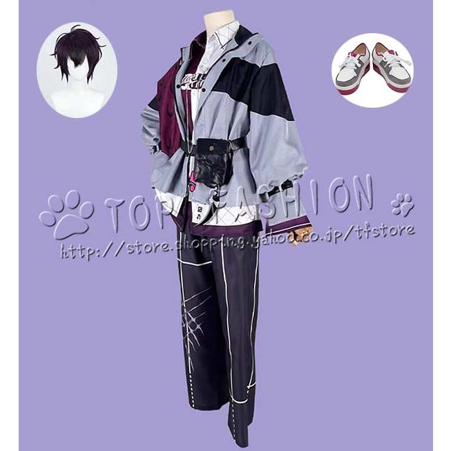 にじさんじ VTuber 風 佐伯イッテツ 日常服 コスプレ衣装 ウィッグ 靴