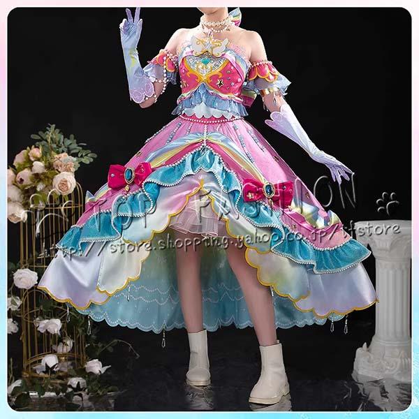 アイカツスターズ！虹野ゆめ プレミアムドレスセット 8点 アイカツスターズ！ 風 虹野 ゆめ 虹野夢 星の翼ドレス コスプレ衣装