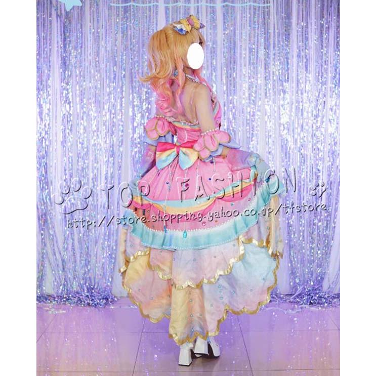 アイカツスターズ 風 虹野ゆめ 虹野夢 コスプレ衣装 ウィッグ 靴 翼