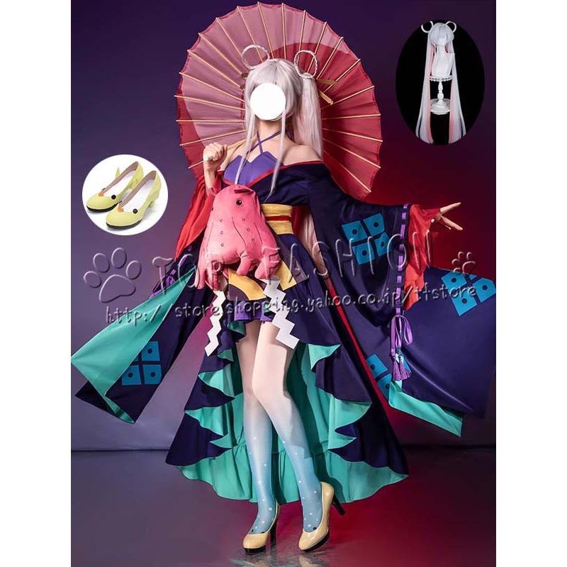 超かぐや姫！ 月見ヤチヨ コスプレメンダコ•靴付きフルセット 超かぐや姫！ 月見 ヤチヨ コスプレ衣装 ウィッグ 靴 cosplay