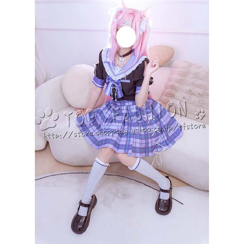バーチャル VTuber 風 博衣こより コスプレ衣装 ウィッグ 靴 cosplay コスチューム ハロウィン クリスマス 仮装 学園祭_1