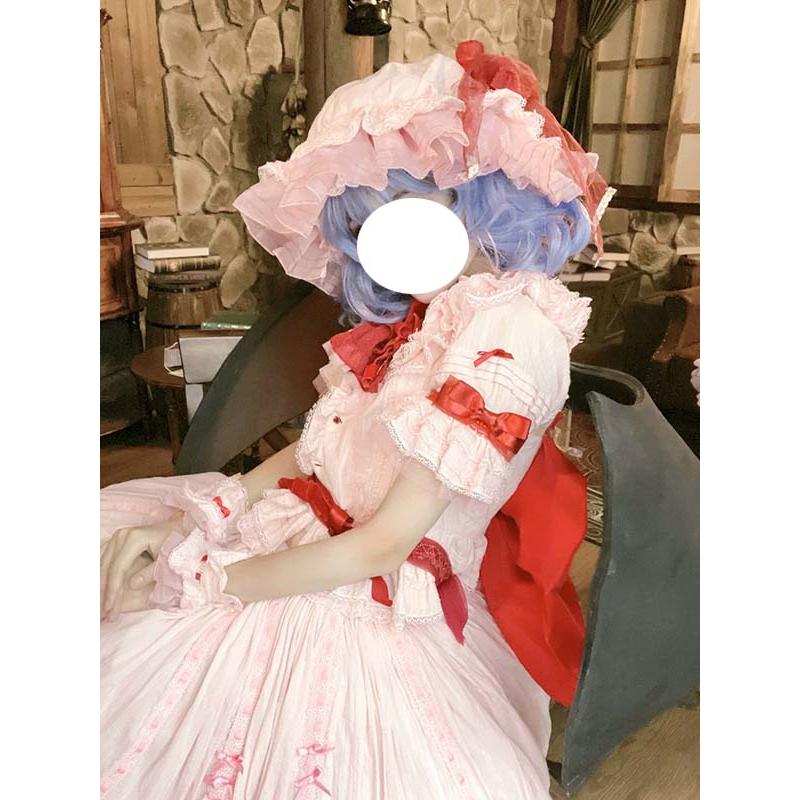 東方プロジェクト 風 レミリア スカーレット コスプレ衣装 ウィッグ 靴