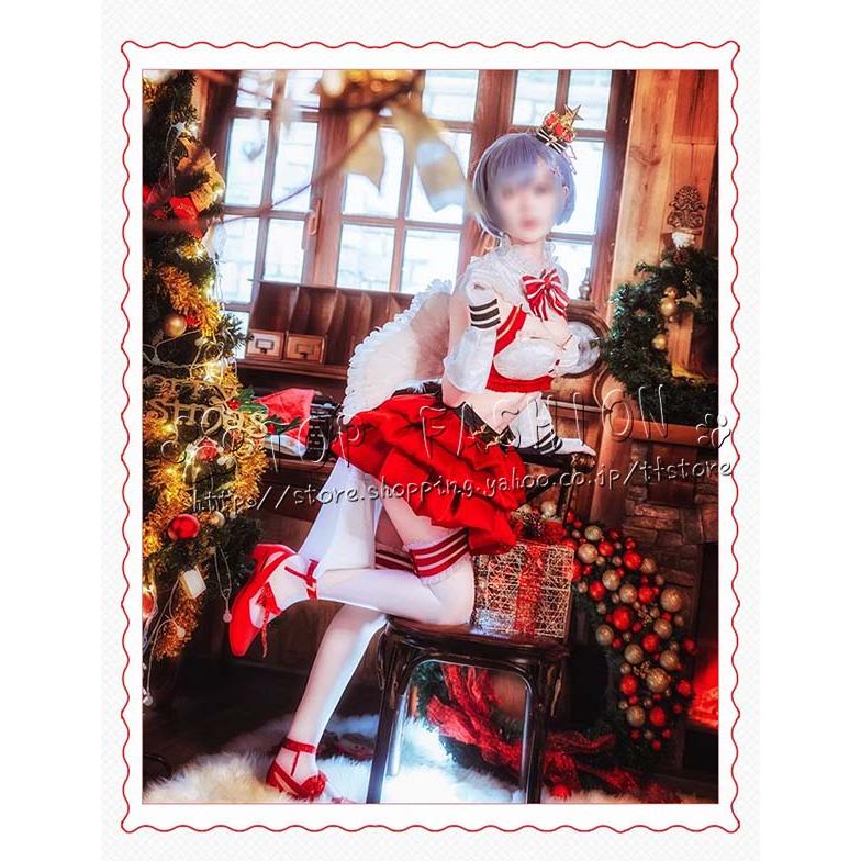 Re：ゼロから始める異世界生活  風  レム Rem クリスマス コスプレ衣装 ウィッグ  cosplay  コスチューム ハロウィン クリスマスの画像