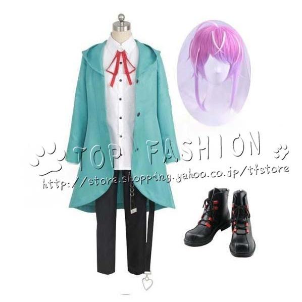 ヒプノシスマイク風 飴村乱数コスプレ衣装 ウィッグ 靴 cosplay