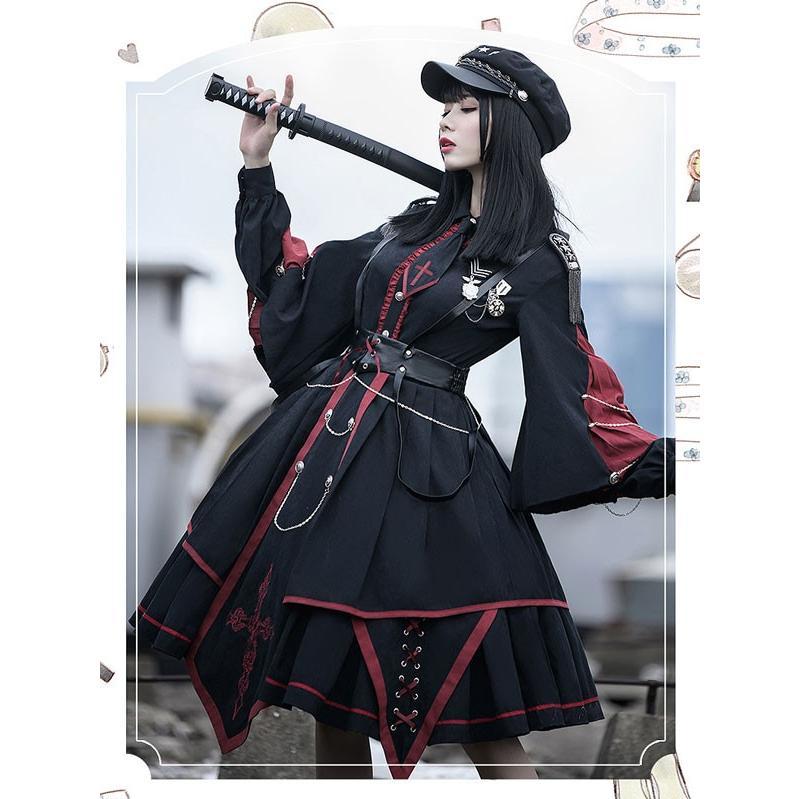 Lolita系 ロリータ 軍服 ワンピース ゴスロリ セーラー服 ロリ 制服 
