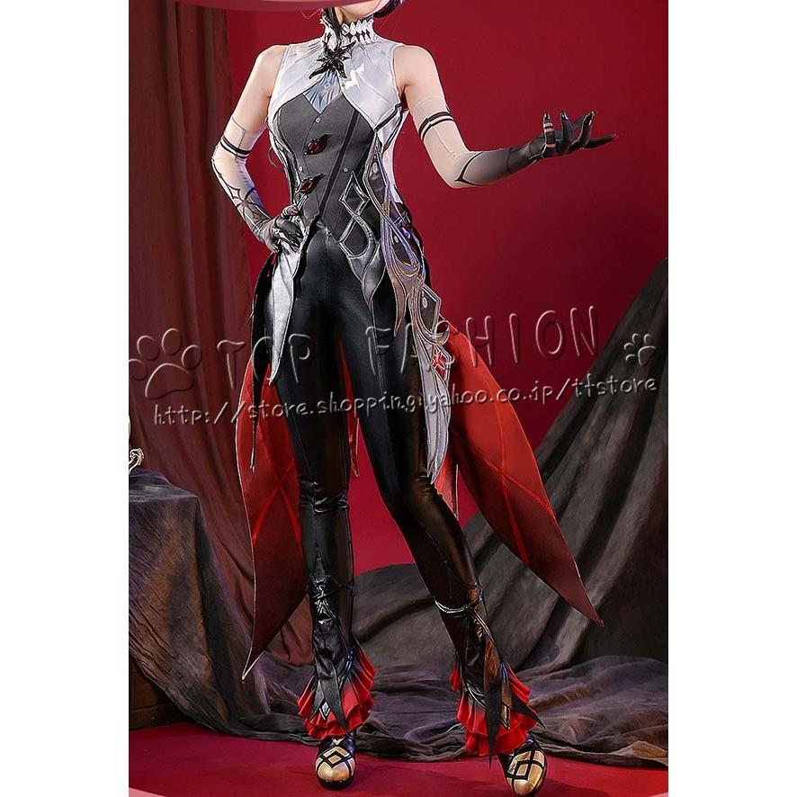 L*a様 三分妄想 原神 召使 執行官コート コスプレ衣装 三分妄想 原神 コスプレ アルレッキーノ 召使 ファデュイ 執行官 衣装