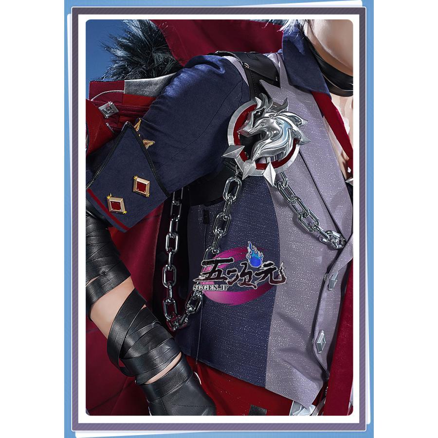 五次元 基萌 原神 コスプレ リオセスリ 衣装 ※ウィッグ 靴 グローブ