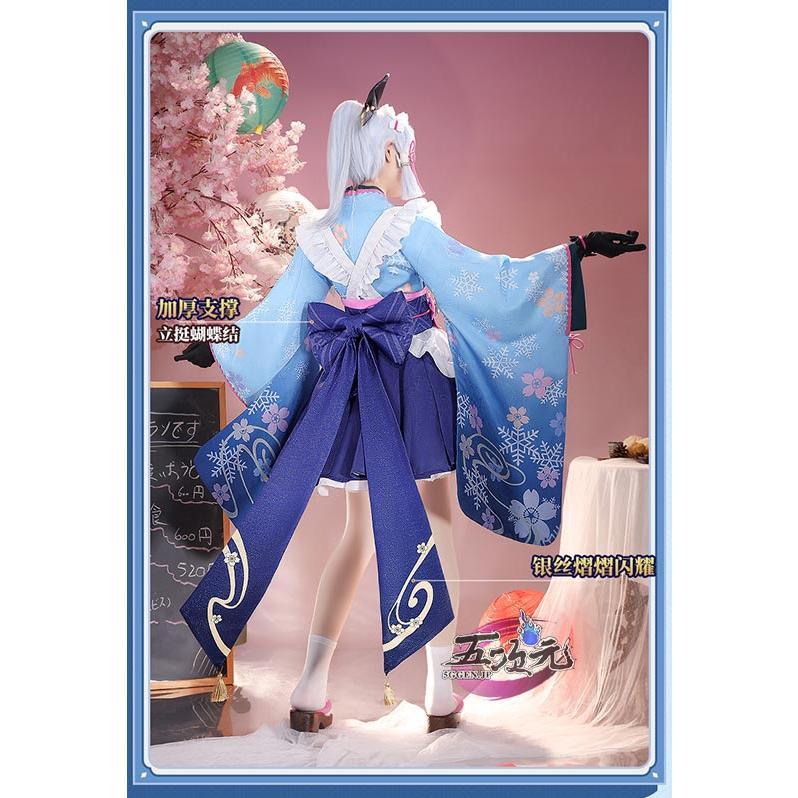 三分妄想原神神里綾華和風メイドコスプレ衣装