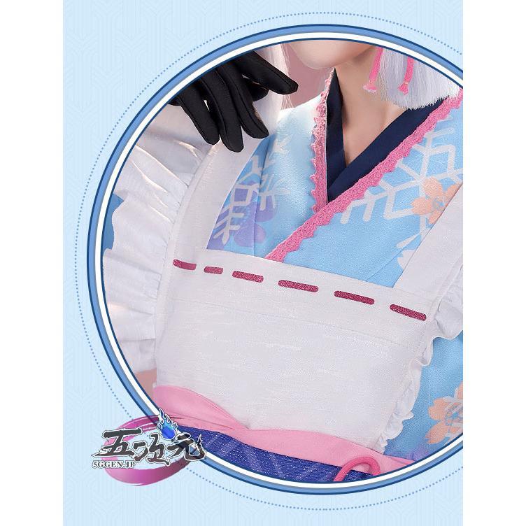 三分妄想 原神 コスプレ 神里綾華 和風メイド 同人衣装 ※ウィッグ 追加可