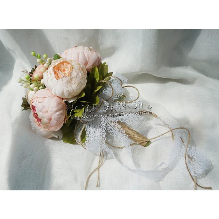 ウエディングブーケ ブートニア リストブーケ 花束 花飾り 結婚式 バラ造花 手首の花 花嫁 披露宴 手作り キット ブライダルブーケ sphcq039 Top Fashion Store 通販 Yahoo ショッピング