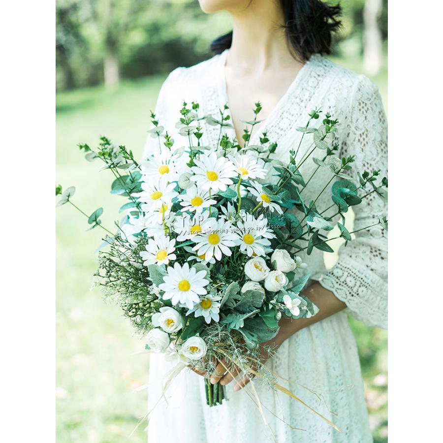ウエディングブーケ 結婚式ひな菊ローズ造花ウェディング用 アレンジメント 花嫁 披露宴 安い 手作り キット ブライダルブーケ ジュエリー sphcq050 Top Fashion Store 通販 Yahoo ショッピング