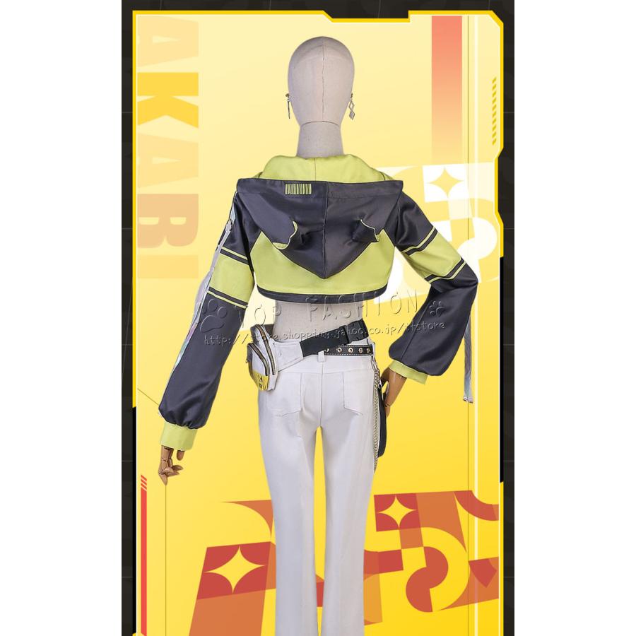 新品 にじさんじ Vtuber 風 獅子堂あかり コスプレ衣裝 ウィッグ ドレス レディース コスプレ衣装 変装 仮装の画像