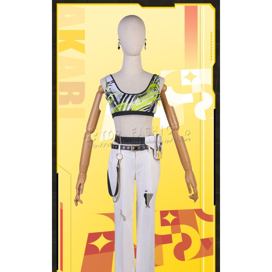 新品 にじさんじ Vtuber 風 獅子堂あかり コスプレ衣裝 ウィッグ ドレス レディース コスプレ衣装 変装 仮装の画像