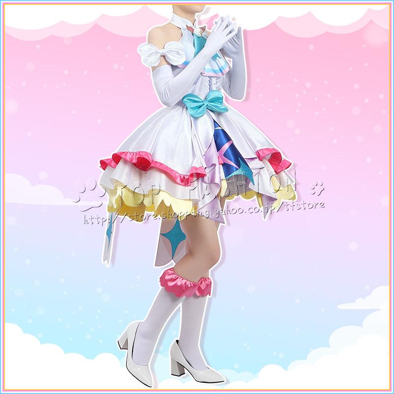 新品 ひろがるスカイ！プリキュア 風 虹ヶ丘ましろ にじがおかましろ キュアプリズム コスプレ衣裝 ウィッグ レディース コスプレ衣装 変装 仮装 