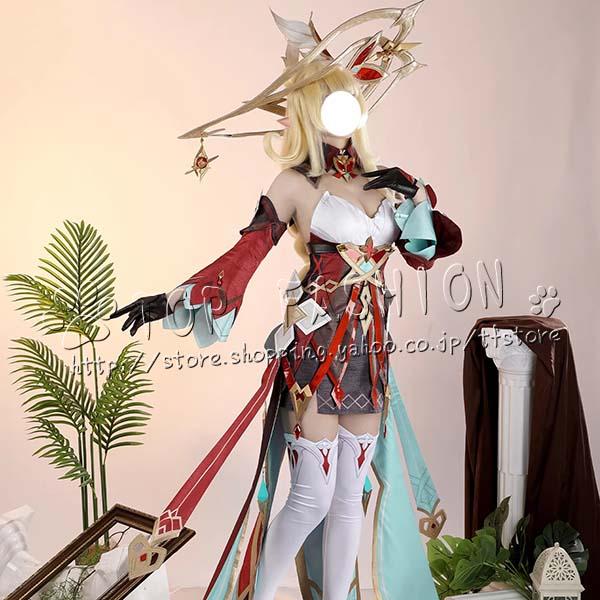 原神 げんしん 風 アリス Alice 魔女の会 コスプレ衣装 ウィッグ 靴 演出服 変装 仮装 学園祭 文化祭 ハロウィン クリスマス コスチューム_1