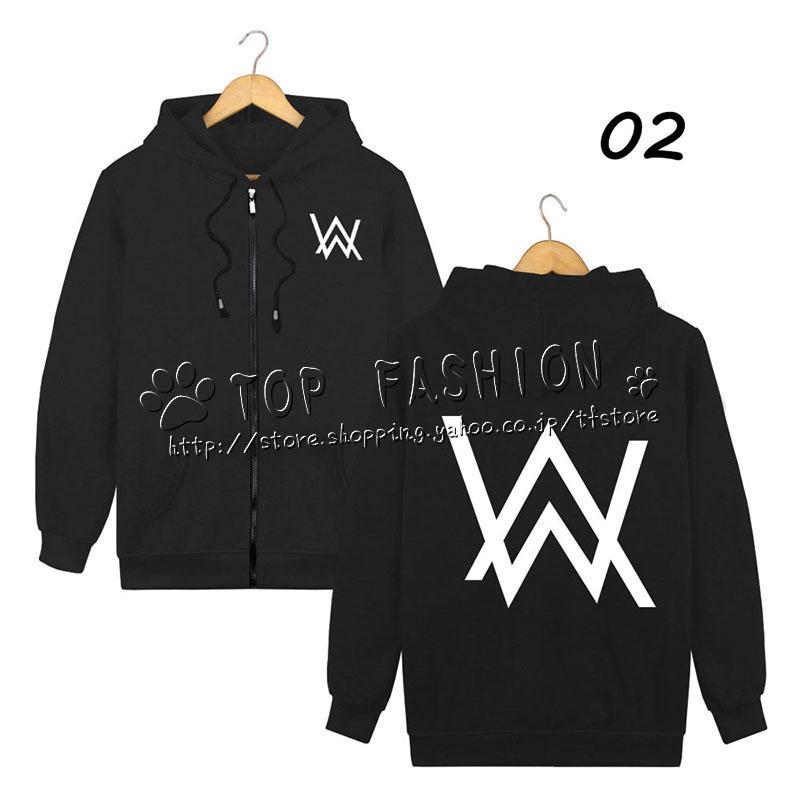 送料無料 Alan Walker 周辺 Faded ファスナー付きパーカー 春秋 長袖