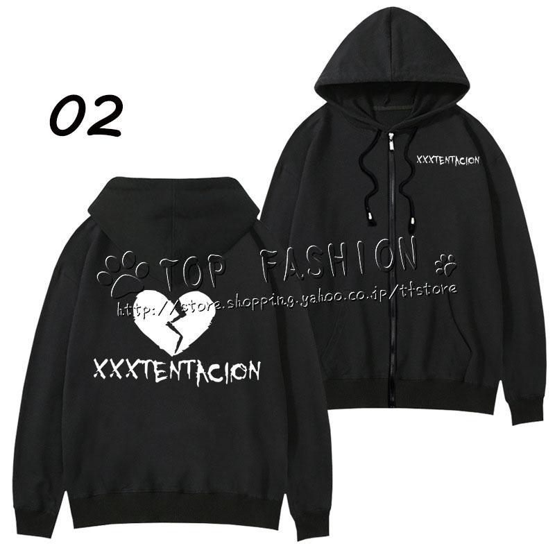 送料無料 Jahseh XXXTentacion ファスナー付きパーカー 春秋 送料無料 Jahseh XXXTentacion ファスナー付きパーカー 春秋