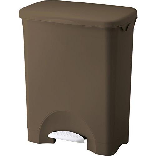 超安い SABIRO ゴミ箱 リス ペダルペール 47.5×31×56.5cm ブラウン ワイド 44L ゴミ箱、ダストボックス