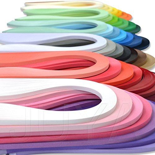 JUYA(ジュヤ) クイリングキット最大42種類の単色 各袋100枚の紙 42色 幅7mm 蛍光ペン