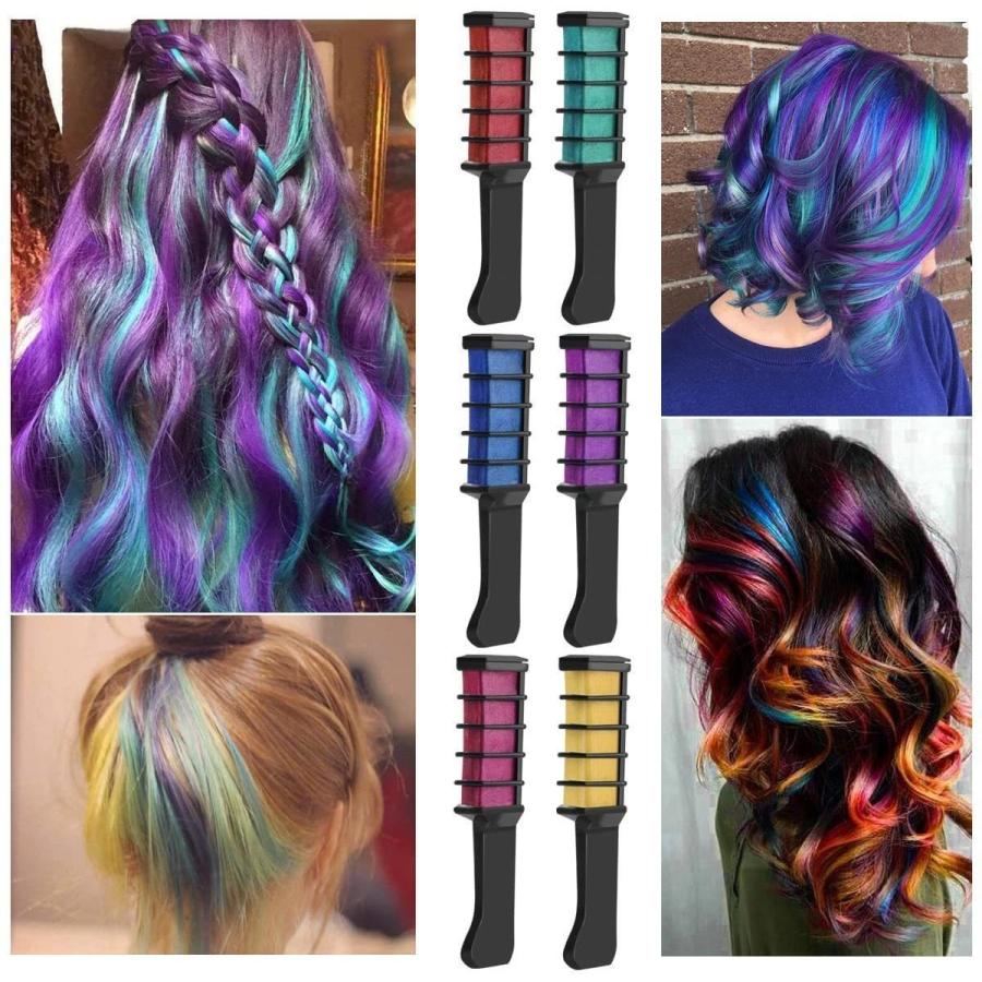 ヘアチョーク櫛 カラーチョーク くし 6色セット 一日だけの髪染め ヘアパステル 安全 無毒 ヘア用絵の具 クレヨン コスプレ メイク メイ Tg Office 通販 Yahoo ショッピング