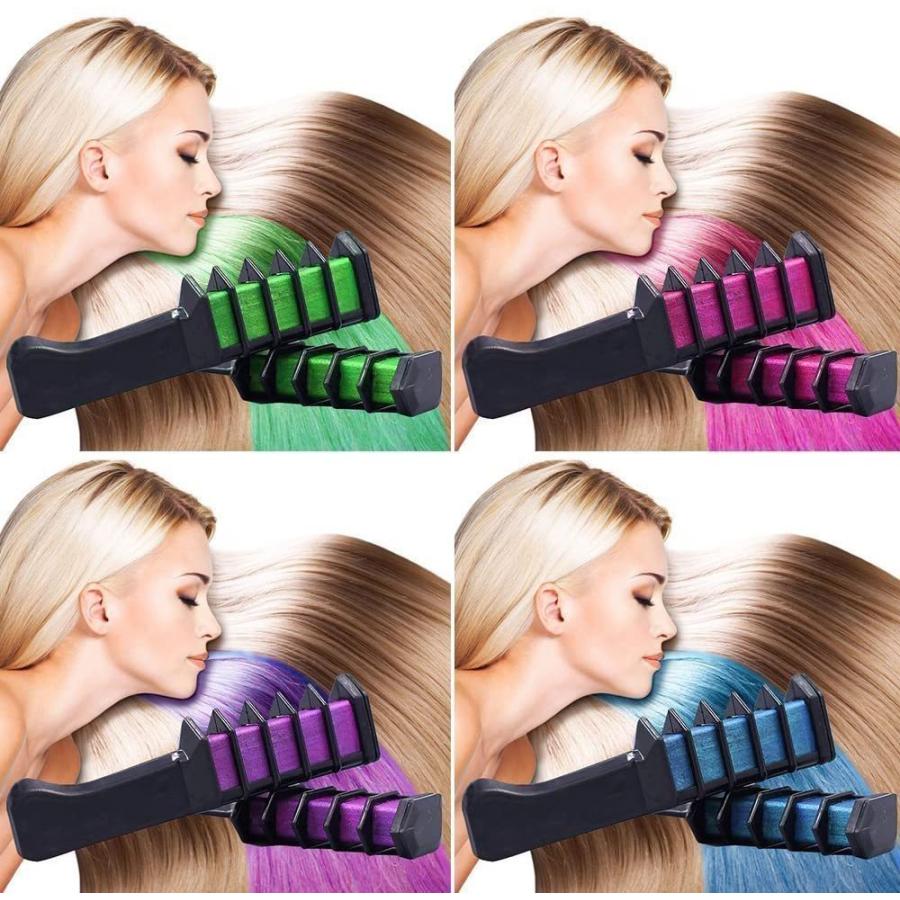 ヘアチョーク櫛 カラーチョーク くし 6色セット 一日だけの髪染め ヘアパステル 安全 無毒 ヘア用絵の具 クレヨン コスプレ メイク メイ Tg Office 通販 Yahoo ショッピング