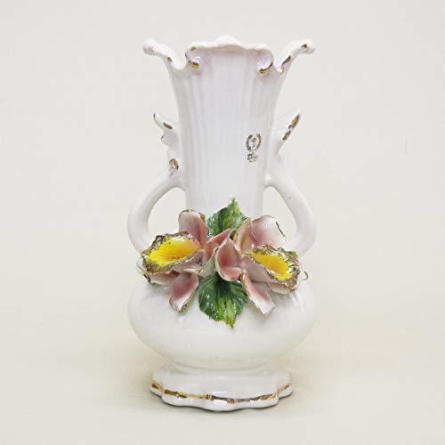 イタリア製 カポディモンテ焼き花瓶 H33cm / N9-4444V 花瓶、花器 人気スポー新作