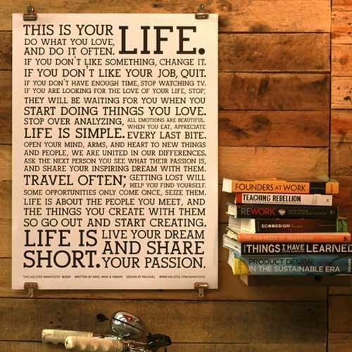 Holstee ホルスティー マニフェスト ポスター Manifesto Poster 31cm 41cm 並行輸入品 014 Tg Office 通販 Yahoo ショッピング