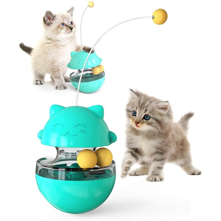 猫 おもちゃ おやつボール 自動回転 タンブラー ク漏れ食品 餌入れ食器 早食い防止 運動不足解消 知育玩具 猫犬兼用 給餌ボール ブルー Tg Office 通販 Yahoo ショッピング