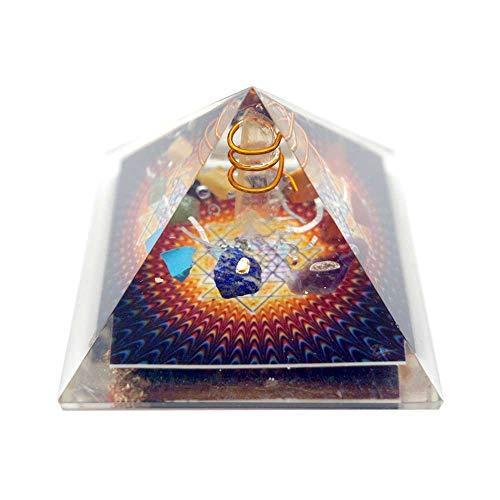 オルゴナイト ピラミッド型 7つのチャクラストーン ｘヤントラ エナジーアート 約65x65mm 電磁波防止 パワーストーン 浄化 Tg Office 通販 Yahoo ショッピング