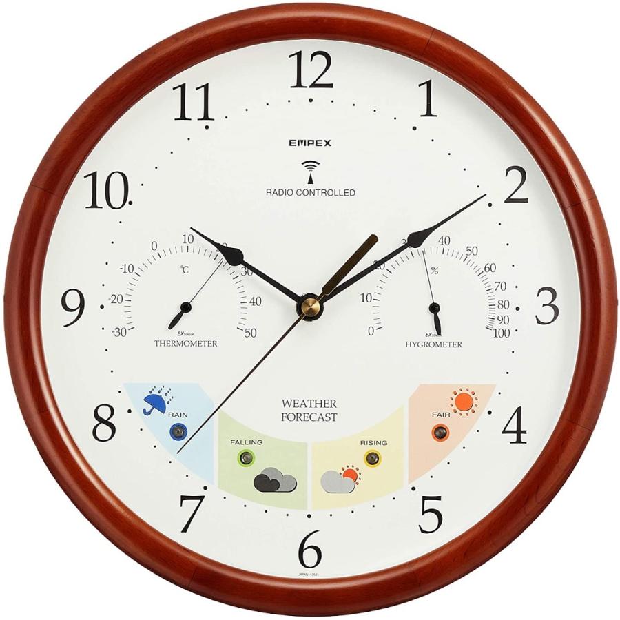 半額品 エンペックス気象計 温度湿度計 ウェザーパル電波時計 天気予報機能付き 壁掛け用 日本製 ブラウン Bw 873 最安値に挑戦 Zoetalentsolutions Com