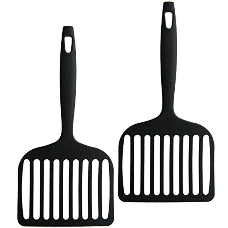初売り ナガオ 燕三条 お好み焼きヘラ 大 66ナイロン 日本製 2本 ブラック